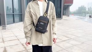 Crossbody bag Fashion Casual Sling Bag for Men Shoulder Bag large capacity Waterproof Chest Messenger Bag