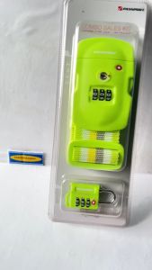 SET KEAMANAN SABUK KOPER DAN GEMBOK KOPER TSA DENGAN FOSFOR PELINDUNG PERJALANAN NUMERIC