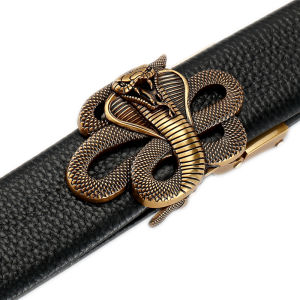 dalidou | Buckle Auto Genuine Leather Mens Belt 150CM