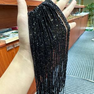 Handcrafted Black Tip Rhinestones 2mm Loose Beads for DIY Necklace and Clavicle Chain Accessories by Hong Shi Zhai