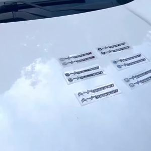 TESLA | 2Pcs Car Logo Stickers Wiper Decals Decoration Accessories For Tesla Model 3 Model Y Model S Model X Cybertruck SpaceX Roadster