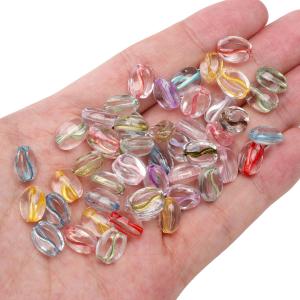 20PCS 10x8mm hạt cà phê thủy tinh cho vòng tay thủ công vòng cổ bông tai Keychain Tự Làm Thủ Công Phụ kiện làm đồ trang sức
