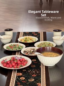 mornenjoy | Aesthetic Vintage Rustic Ceramic Tableware Set