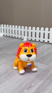 Sản phẩm mới Swing điện đi bộ sư tử nhỏ âm nhạc ánh sáng dễ thương trẻ em câu đố bò đồ chơi