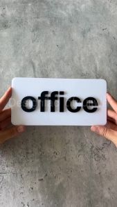 ป้ายหน้าห้อง office ป้ายบริษัท ป้ายอะคริลิค นูนสวยมีมิติ สไตล์โมเดิร์น มินิมอล ลอฟท์Designfac