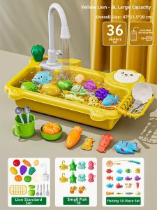 BABYSHOME | Interactive Dishwasher Toy Gift for Boys and Girls 3-6 Years