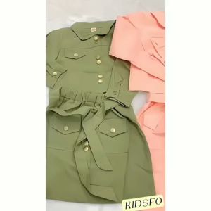 (KIDSFO-20) SALE Setelan Set Anak Perempuan Fashion Korean Fully Button