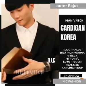 Cardigan Rajut Pria size M/L Riccoo Outer Kardigan Korea Pria - NIC Fashion