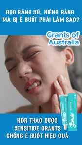 Kem đánh răng chống ê buốt thảo dược Sensitive Grants 110g. Ngừa ê buốt hôi miệng Viêm nướu...
