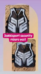 Dakkisport security riders vest with reflective stripes adjustable fit for safety