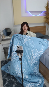 Bedcover TwoTone Tanpa Sprei All Size Promo Motif Kotak & Emelly