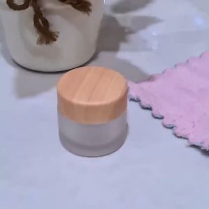 TOKOMUMER POT CREAM BAMBU cream kaca tutup kayu plastik 5ml 10ml 15ml POT CREAM P036