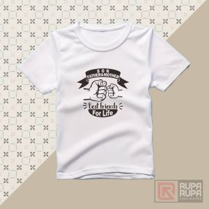 Kaos Couple Keluarga Ayah Ibu dan Anak Motif Bestfriend