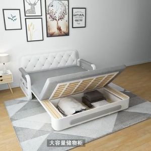 Giường sofa thông minh gấp gọn Ghế sofa giường đa năng có ngăn chứa đồ khung thép bền ván gỗ nguyên khối đệm bọt biển chất lượng cao