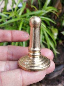 Aksesoris gagang lemari/laci kuningan bubut besar super murah