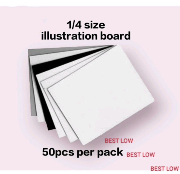 illustration Board 1/4 Size 50pcs per pack | Lazada PH