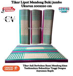 Tikar lipat jumbo Mendong Baki 200x220 cm jumbo asli tenum rami mendong tradisional