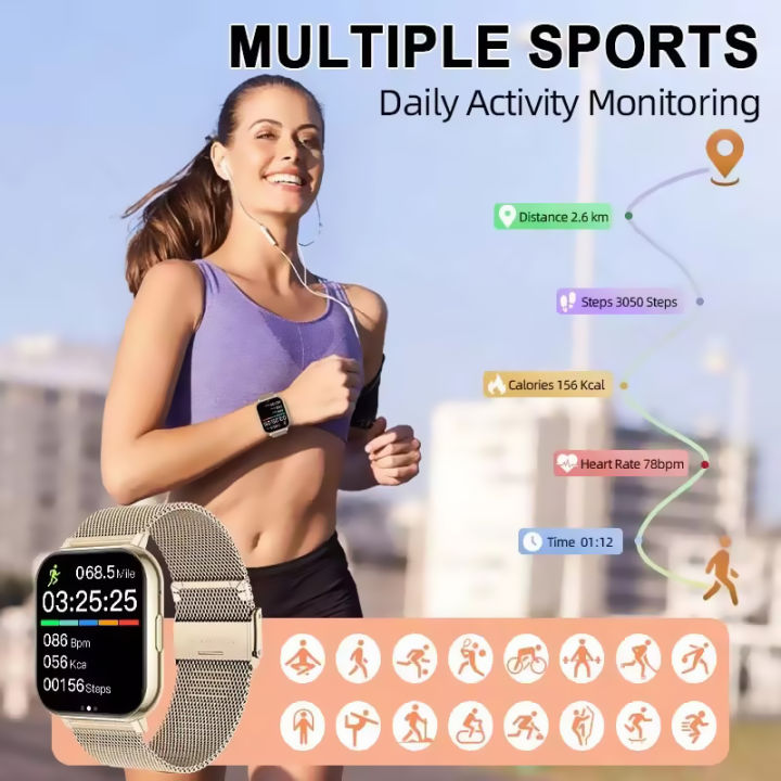 New Women’s Smart Watch ECG Monitor Heart Rate Blood Oxygen/Pressure ...