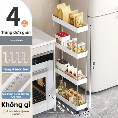 BANGBONUO | Kệ Lưu Trữ Nhiều Tầng Khoảng Cách Hẹp Có Bánh Xe