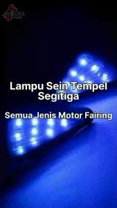 Lampu Sein Tempel Segitiga LED Untuk Semua Jenis Motor Fairing Ninja 250 300 R15 R15 R25 GSX 150 CBR R15 R25 Sen Triangle Segi tiga Biru Kuning Merah