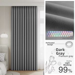 WEILAISHI | Sunscreen Heat Insulation Full Blackout Curtains Cream Style
