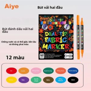 hopk | Bộ 12-36 Màu Bút Đánh Dấu Vải Mực Không Phai Đầu Nhỏ Dùng Cho Vẽ Tranh Vải Đồ Dùng Mỹ Thuật Sáng Tạo