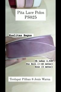 1 Roll Korean Pita Lace Polos 25cm - Pita Kado PS025