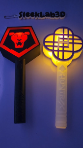 SleekLab3D Light Stick Wand LED & Non-LED Versions for Cosplay Prop with LED light for concerts Non-Toxic Materials Plastic Eco-friendly and durable KPOP Demon Hunters design