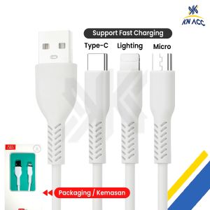 [KN ACC] KABEL DATA CHARGER MICRO USB/TYPE C/LIGHTING 5A PS003