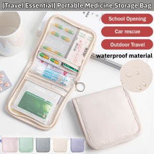 [Travel Essential] Portable Medicine Storage Bag Outdoor Travel First Aid Bag Small Carrying Medicine Organizer