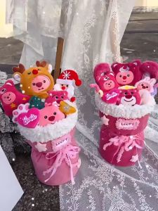 I Stationery ของขวัญวันเกิดช่อดอกไม้ Loopy บีเวอร์ น่ารักสําหรับแฟนสร้างสรรค์และของเล่นตุ๊กตาน่ารักสําหรับแฟน ของชำร่วยงานแต่ง ของชำร่วยสวยๆ ของขวัญปัจฉิม ของขวัญวาเลนไทน์