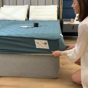 Homemazing Ph 100% Waterproof Mattress Protector Single Double Queen King Size | Foam Cover | Cover for Foam Bed | Mattress Topper | Mattress Protectors Toppers | Waterproof Bed Cover | Bed Protector Waterproof | Mattress Protector White Grey Blue Green