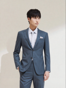 Pinstripe Mens Suit for Engagement