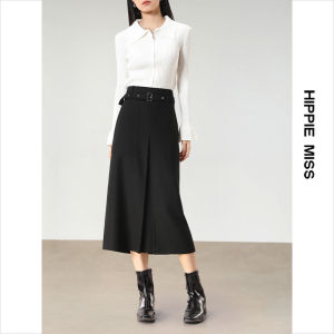 HIPPIE MISS | Spring New High Waist Versatile Drape Skirt Suitable for Petite