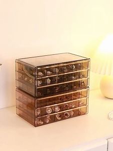 OFM-K192 Rak Laci Mini 72 Sekat 3 Tingkat Transparan Kotak Perhiasan Cincin Kalung Anting Serbaguna