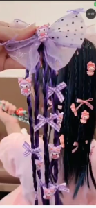 Rambut palsu Extension Anak Perempuan Kuromi Melody Cinnamon TIEE