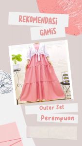 SENNA STORE SHAKILA OUTER SET Bahan Tory Burch size M L baju gamis wanita terbaru 2023 kekinian modis elegan fashion muslimah hijab style pusat grosir pakaian