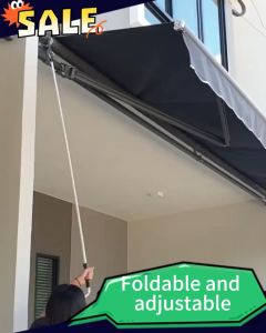 retractable awning roof outdoor roof triangle sunshade Foldable Adjustable awnings rotating aluminum bracket Awnings Retractable awnings Durable thickened