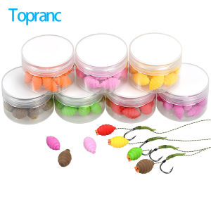 15Pcs/Box Carp Fishing Bait Method Feeder Hair Rig Pop Up Boilie High Buoyancy Silkworm Chrysalis Shaped Carp Lure For Fishing