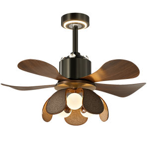 LANGSHANGZHAOMING | Vintage Creative Walnut-colored Full Spectrum Eye-protecting Fan Light