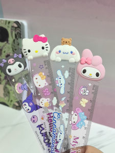 Acrylic 3D Cartoon Dog KT Acrylic Ruler Primary School Stationery Supplies Measuring Tools Clear Dog Shape Ruler Drawing Tools