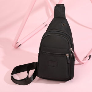 Fashionable Womens Crossbody Chest Bag 2023 New Casual Canvas Sports Bag Single Shoulder Bag Trendy Small Waist Bag