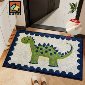 VIKAMA Ocean Sea Turtle Coral Fluffy Entrance Doormat Non Slip Coastal Nautical Floor Mat Indoor Home Decor