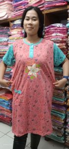 baju tidur daster wanita terbaru bahan kaos serian muda bb max 70kg busui ada kantong motif banyak