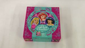 Disney Princess Friendship Bracelet Box Gift Set with Beads & Guide Book for Kids