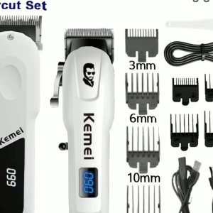 Kemei KM-807/232 Professional White Hair Clipper Set Rechargeable Razor For Haircut Original Kit Electric Hair Trimmer