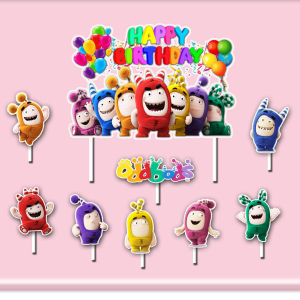 Cake Topper Oddbods happy birthday