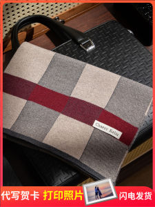 Mens Woolen Scarf Thick Warm Winter Fashionable Versatile High End Gift for Couples Neck Warmer Korean Style Rectangle Scarf