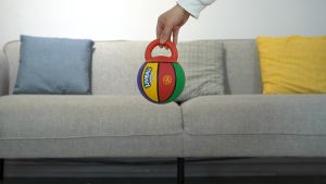 [GiGwi] JUMBALL Basketball - Bouncy Big Ball (Diameter 14cm) For Your Dogs Indoor & Outdoor Activities | Rubber Skin & Handle Designed For Easy Pick Up And Bring Back To You