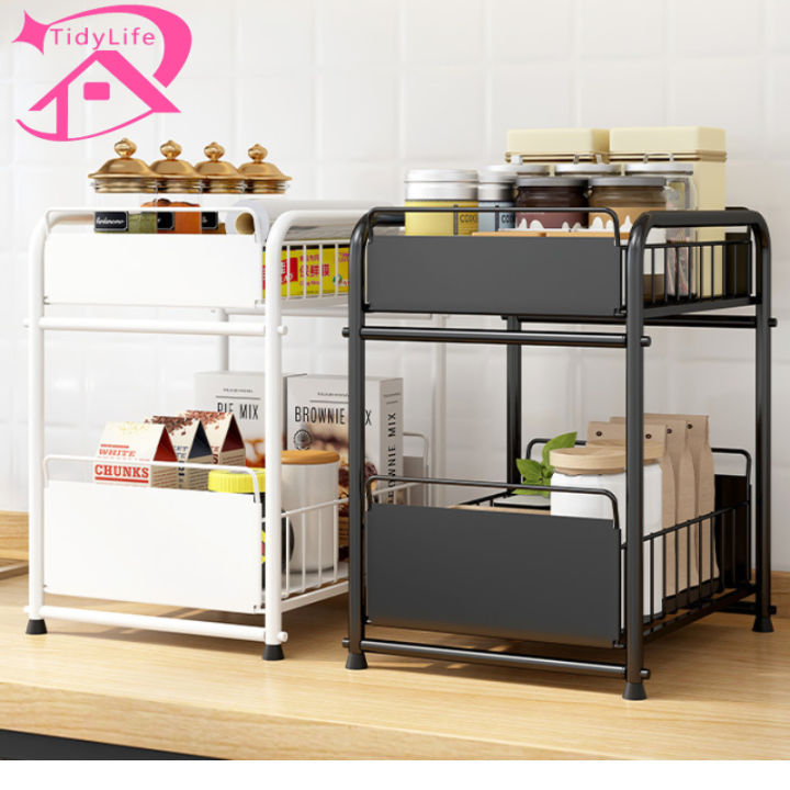 Lowest Price~Under Sink Rack Sliding Cabinet Basket Storage Kitchen ...